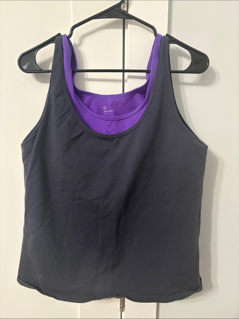 GAP Layered Sports Tank - Purple & Charcoal